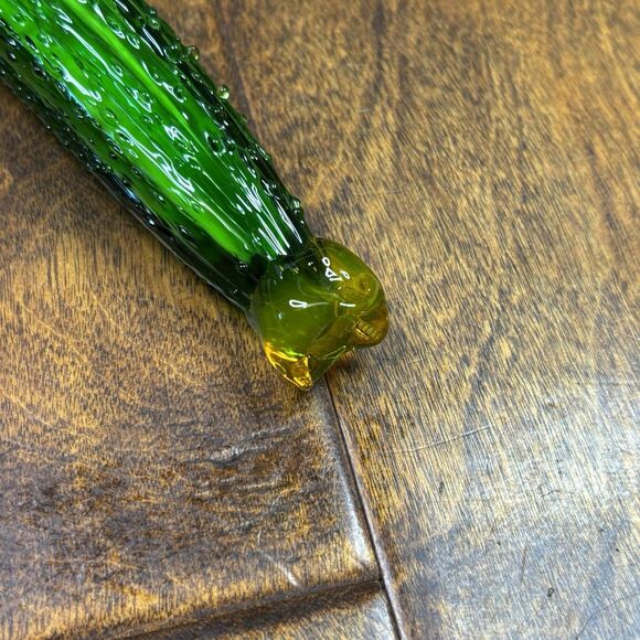 Murano style glass Vegetable 8"‎ Asparagus Green Handblown paper weight decor - Picture 5 of 8